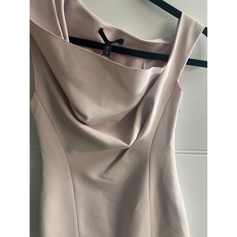 AQ/AQ Didion Midi Dress Pale Lilac One Shoulder Cowl Neck 110255-1 Womens US 2 - Picture 3 of 10